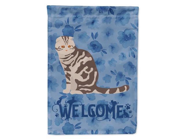 Carolines Treasures CK5034GF 11 x 001 x 15 in Foldex Exotic Fold Cat Welcome Flag Garden Size
