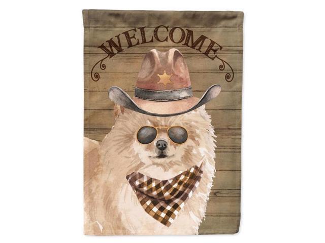 Carolines Treasures CK6349GF 11 x 001 x 15 in Pomeranian No2 Country Dog Flag Garden Size