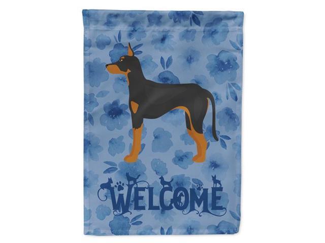 Carolines Treasures CK6018GF 11 x 001 x 15 in Manchester Terrier Welcome Flag Garden Size