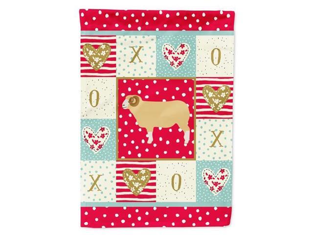 Carolines Treasures CK5407GF 11 x 001 x 15 in Horned Dorset Sheep Love Flag Garden Size