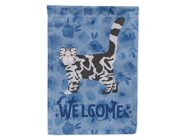 Carolines Treasures CK4890GF 11 x 001 x 15 in Foldex Exotic Fold No1 Cat Welcome Flag Garden Size