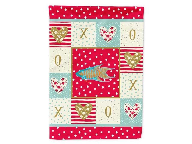 Carolines Treasures CK5491GF 11 x 001 x 15 in Paradise Fish Love Flag Garden Size