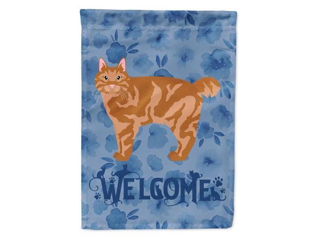 Carolines Treasures CK4906GF 11 x 001 x 15 in Kurilian Bobtail Cat Welcome Flag Garden Size