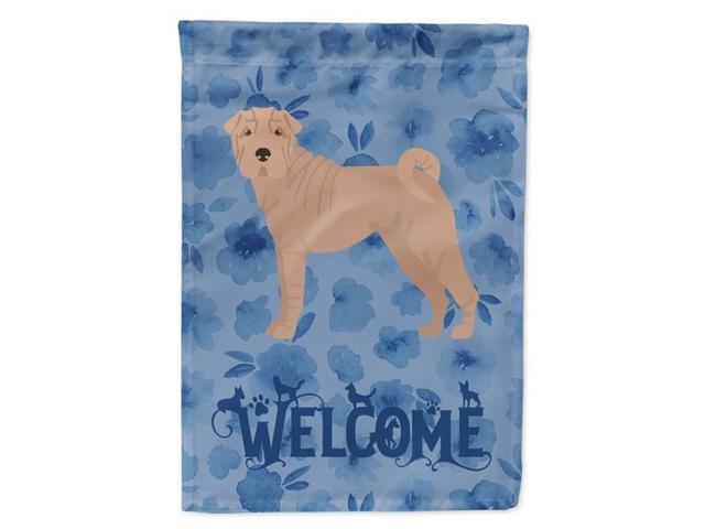 Carolines Treasures CK6050GF 11 x 001 x 15 in Shar Pei No2 Welcome Flag Garden Size