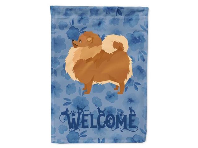 Carolines Treasures CK6259GF 11 x 001 x 15 in Pomeranian Welcome Flag Garden Size