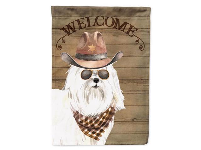 Carolines Treasures CK6342GF 11 x 001 x 15 in Maltese No2 Country Dog Flag Garden Size
