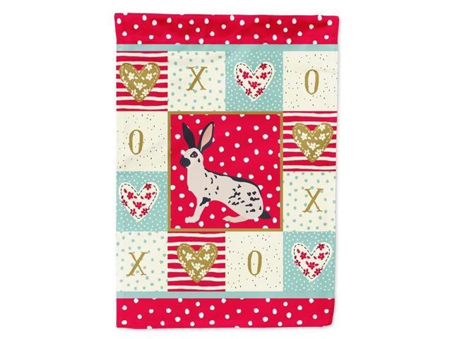 Carolines Treasures CK5388GF 11 x 001 x 15 in English Spot Rabbit Love Flag Garden Size