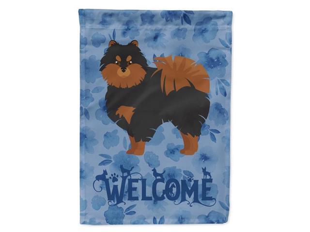 Carolines Treasures CK6034GF 11 x 001 x 15 in Pomeranian No2 Welcome Flag Garden Size