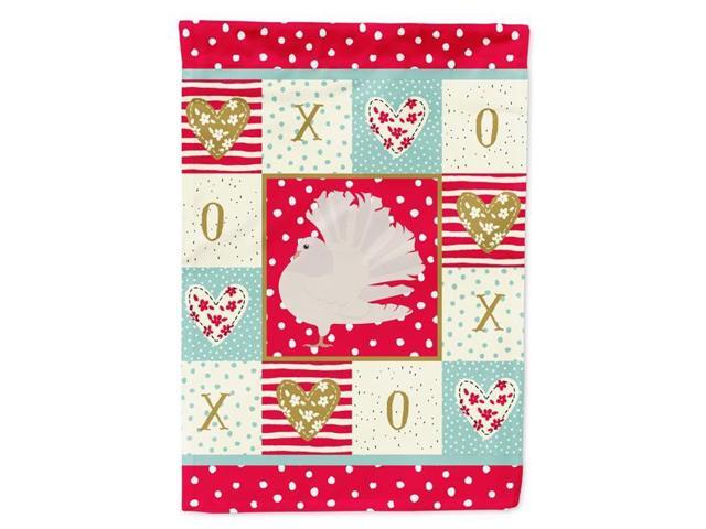 Carolines Treasures CK5377GF 11 x 001 x 15 in Silver Fantail Pigeon Love Flag Garden Size