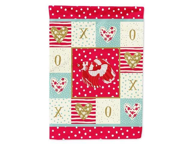 Carolines Treasures CK5494GF 11 x 001 x 15 in Veil Tail Betta Love Flag Garden Size
