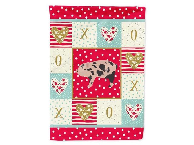 Carolines Treasures CK5362GF 11 x 001 x 15 in Mini Miniature Pig Love Flag Garden Size