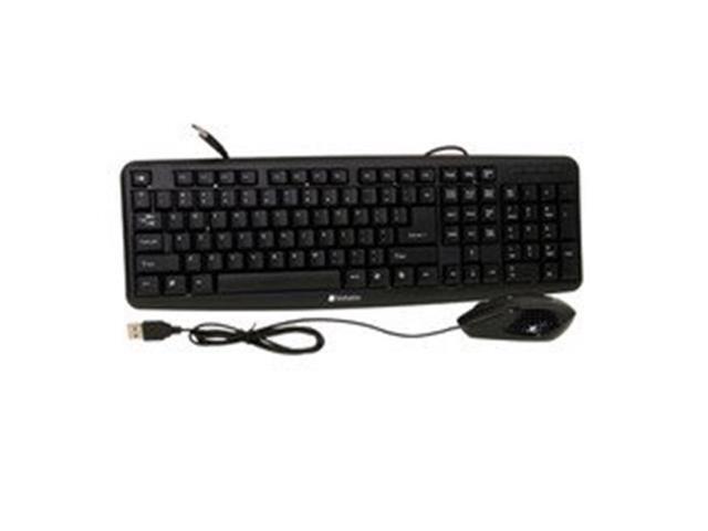 CableWholesale 5012-KB155 Slimline Corded USB Keyboard & Mouse Combo - Black