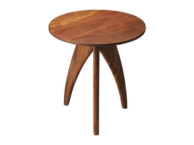 Butler Lautner Round Modern Accent Table - Light Brown