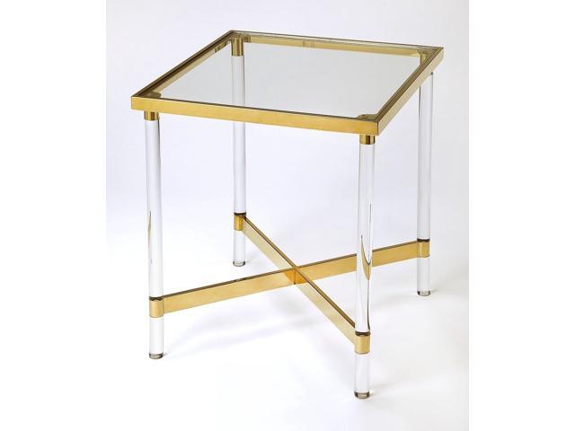 Butler Charleise Acrylic & Gold Square End Table