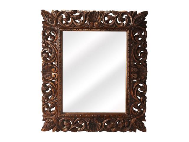 Butler Ferdinand Home Decorative Rectangular Reclaimed Wood Wall Mirror - Light Brown