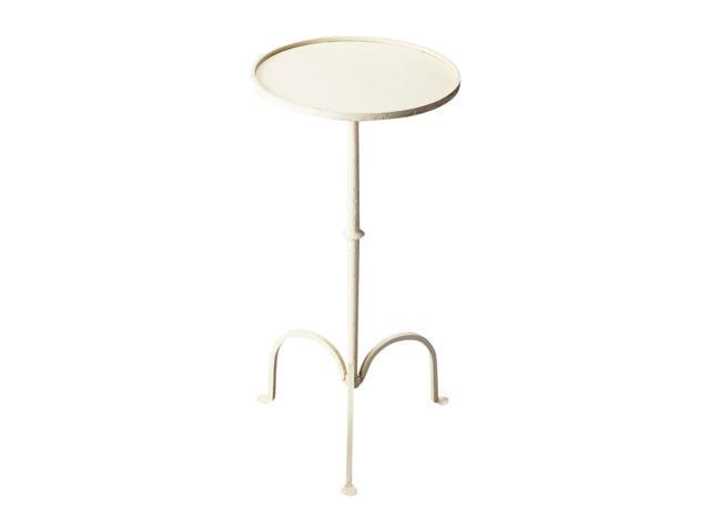 Founders Transitional Round Iron Pedestal Table - White