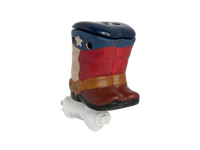 Home Fragrance Texas Cowboy Boots Plug-in Accent Wax Warmer with 15 Watt Light Bulb