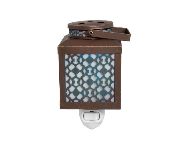 Home Fragrance Sitara Accent Wax Warmer Blue with 15 Watt Light Bulb