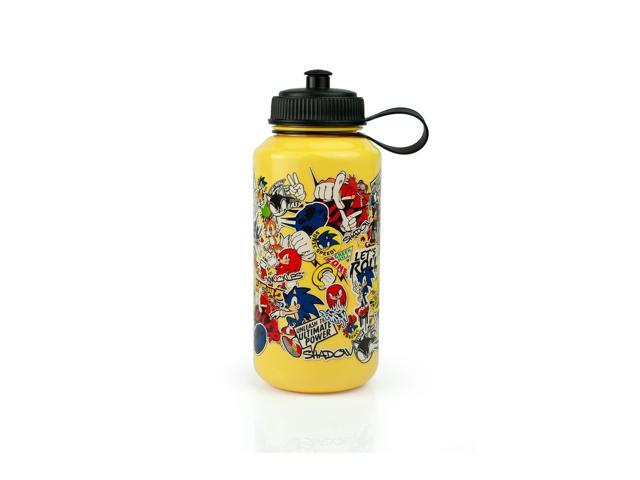 Sonic The Hedgehog Sticker Bomb Large Plastic Water Bottle Holds 32 Ounces