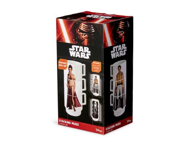 Star Wars 11-Oz Stacking Mugs - Princess Leia Han Solo in Carbonite and Lando