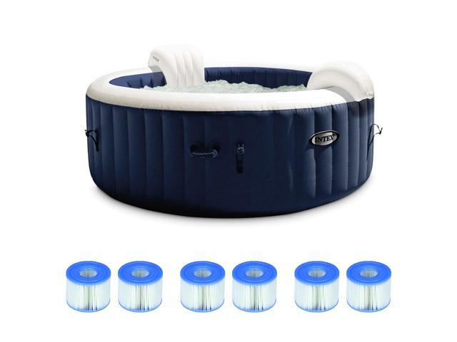 Intex PureSpa Portable Inflatable Hot Tub and 6 S1 Filter Replacement Cartridges