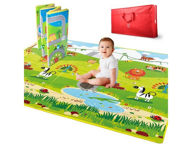 Hape E8372 5' x 5' Large 2 Sided Reversible Baby Activity Foam Foldable Play Mat