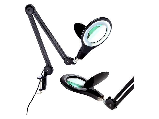 Brightech Lightview Pro LED Adjustable Clamp 225x Magnifying Desk Lamp Black