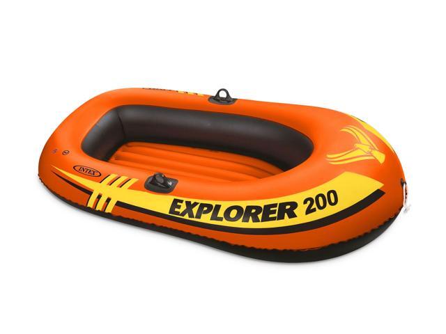 Intex Explorer 200 Inflatable 2 Person Capacity Pool & Lake Fishing Raft Boat