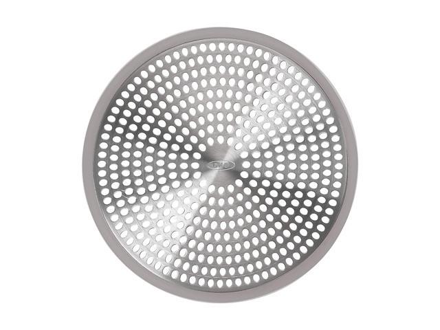 OXO Good Grips Stainless Steel and Silicone Shower Stall Drain Protector Silver