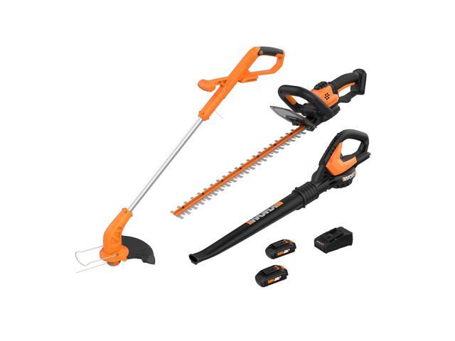 WORX WG910 2-in-1 Trimmer and Edger Hedge Trimmer and Leaf Blower/Sweeper Combo