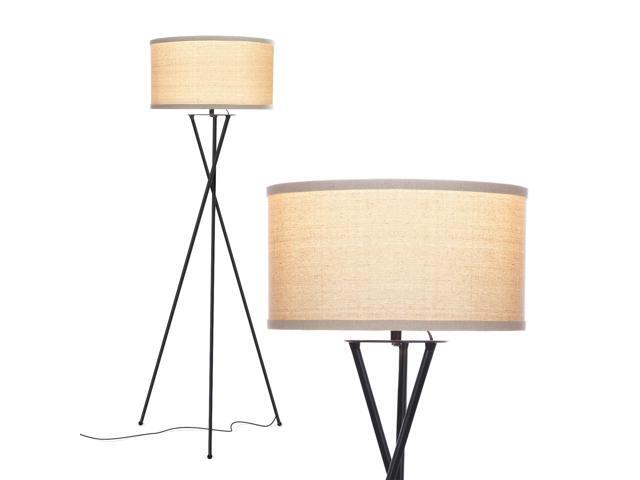 Brightech Jaxon Tripod Floor Lamp Standing Light with LED Light Bulb Black
