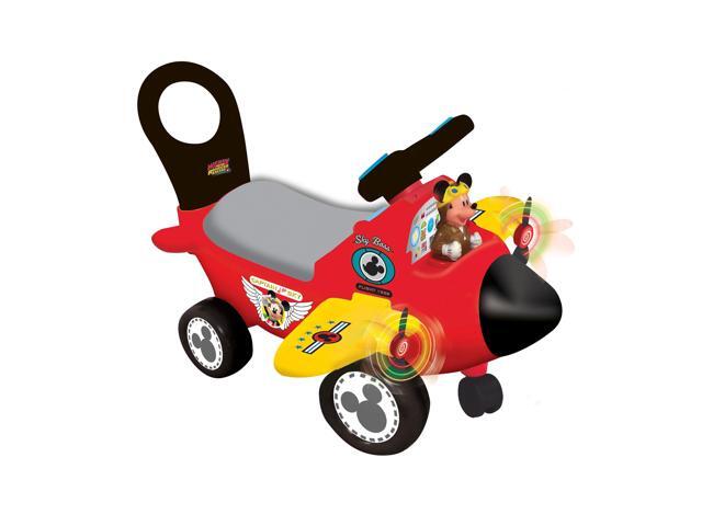 Kiddieland Mickey Mouse Airplane Activity Ride-On Car Red