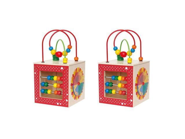 Hape Kids Educational Wooden Discovery Box Bead Maze Activity Baby Toy (2 Pack)