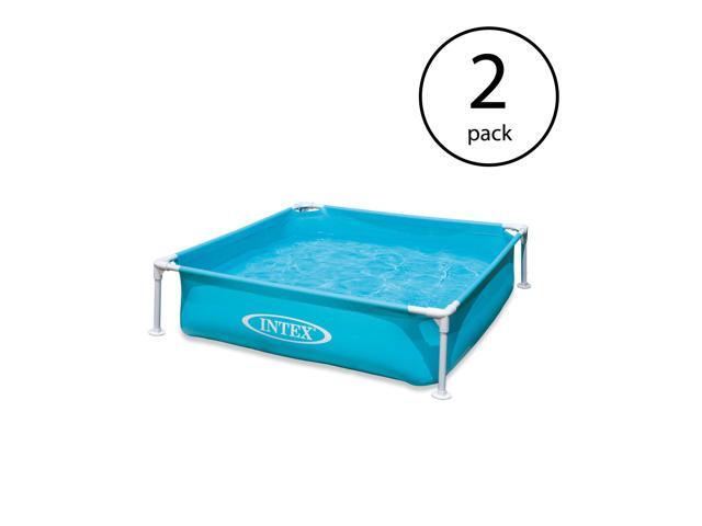 Intex Mini Frame Kids 48' x 48' x 12' Beginner Kiddie Swimming Pool (2 Pack)