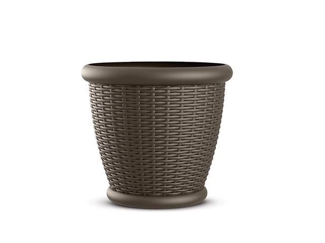 Suncast 18' Wicker Planter Java