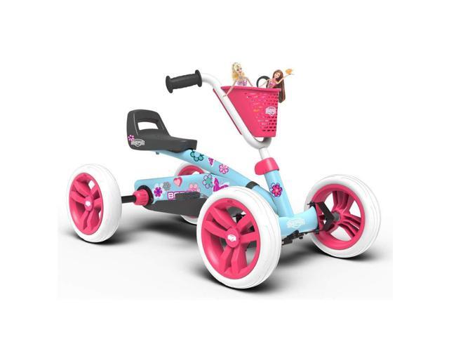 Berg Buzzy Bloom Toddler Adjustable Compact Pedal Powered Go Kart Light Blue