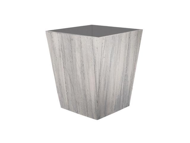 Suncast 16 Inch Farmington Decorative Rustic Wood Finish Garden Planter White