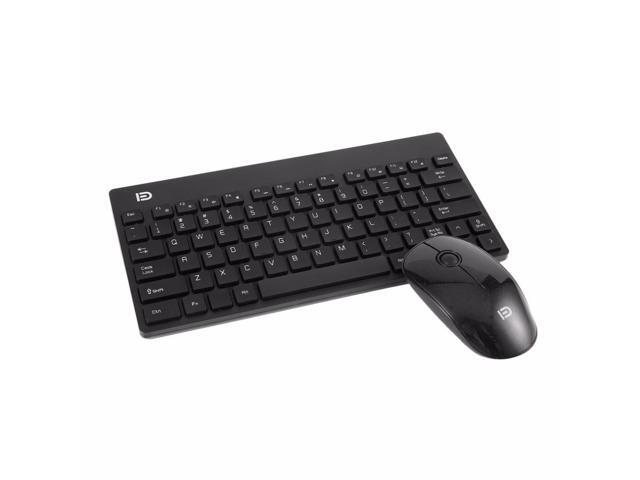Mini Wireless Keyboard Mouse Combo Set USB 24Ghz 1500DPI Ultra-thin Gaming Multimedia Set for Computer PC Desktop