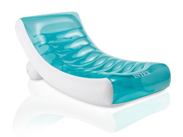 Intex Inflatable Rockin' Lounge Swimming Pool Floating Raft Chair with Cupholder