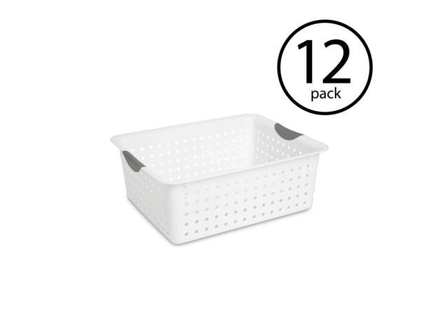 Sterilite 1588' x 1288' x 6' Plastic Storage Bin Organizer Basket 12 Pack