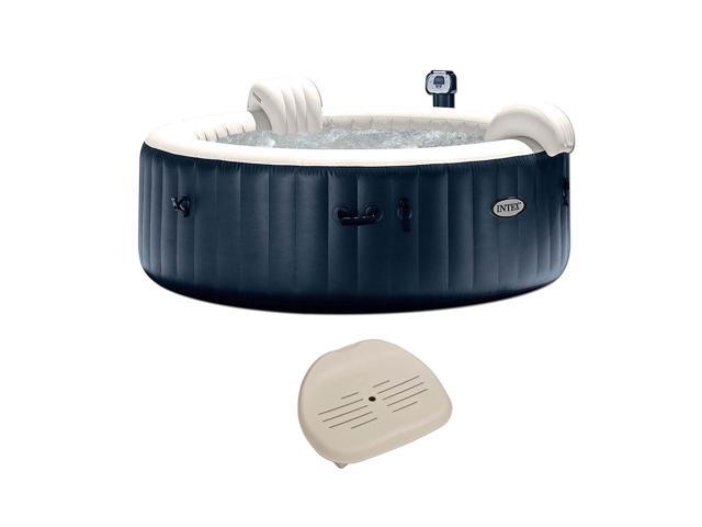 Intex PureSpa 6 Person Portable Inflatable Hot Tub Spa and Non-Slip Seat Insert
