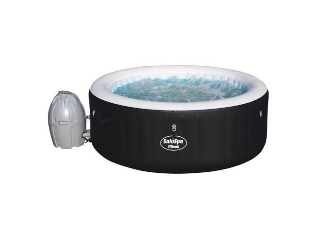 Bestway SaluSpa Miami 4-Person Portable Inflatable Round Air Jet Hot Tub Spa
