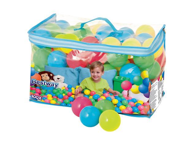 Bestway Fisher Price 93510E Small Plastic Multi-Colored Play Balls 100 Count