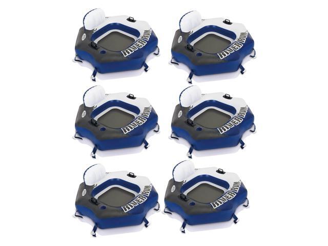 Intex River Run Connect Lounge Inflatable Floating Water Tube 58854EP (6 Pack)