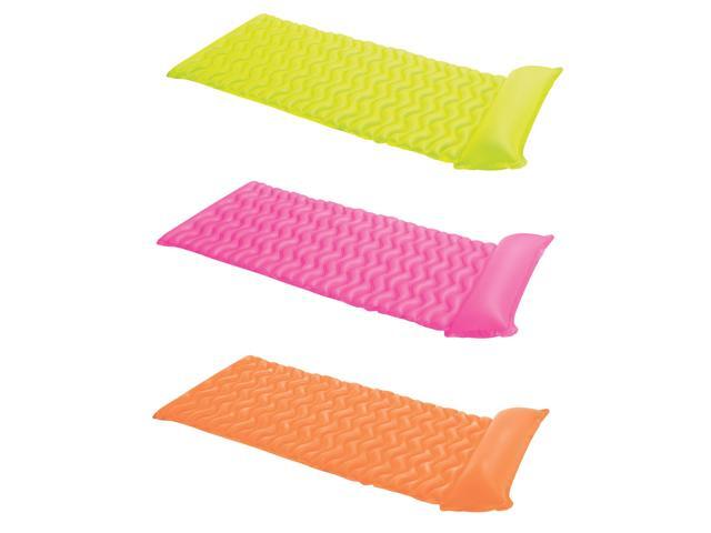 Intex Tote 'N Float Wave Mat Floating Pool Lounger with Headrest (3 Pack)