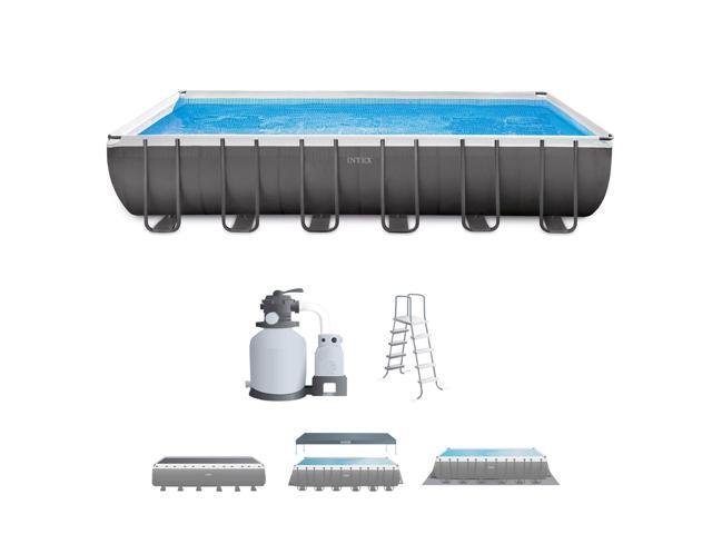 Intex 26363EH 24' x 12' x 52' Rectangular Ultra XTR Frame Swimming Pool w/ Pump