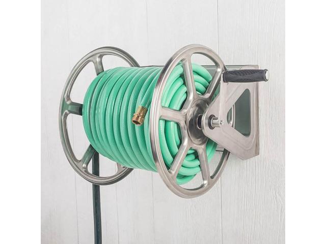 Liberty Garden LBG709S2 Dual Mounted Steel Garden Hose Reel w/ Crank Handle