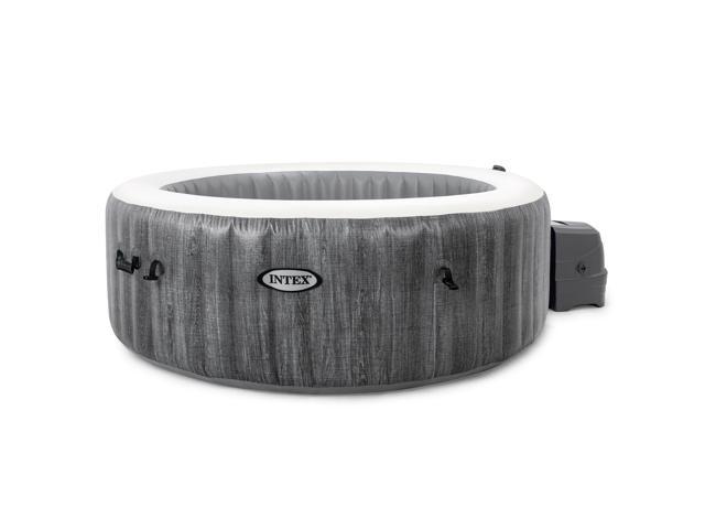 Intex PureSpa Greywood Deluxe 6 Person Portable Inflatable Hot Tub Jet Spa Gray