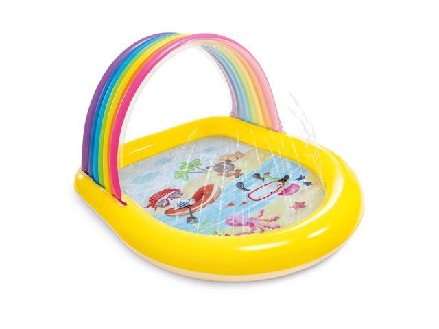 Intex 57156EP 22-Gallon Inflatable Rainbow Arch Kids Spray Pool for Ages 2 & Up