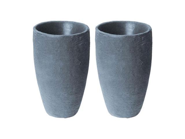 Algreen 87301 Athena 205 x 126 Self Watering Planter Charcoalstone (2 Pack)